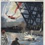 Vízbe ugrás és tüzijáték 1918 novemberében a Le Petit Journal címlapján.