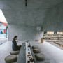 Futurisztikus betonpavilon a kínai Hangcsouban. A tervekért a WJ Design felelt.