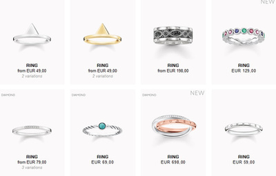 Thomas Sabo 2017 ősz-tél: akár 698 euróért is vásárolhatunk gyűrűt a márkánál.