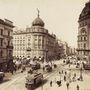Rákóczi úti kereszteződés a mai Blaha Lujza tér felől nézve 1898-ban.