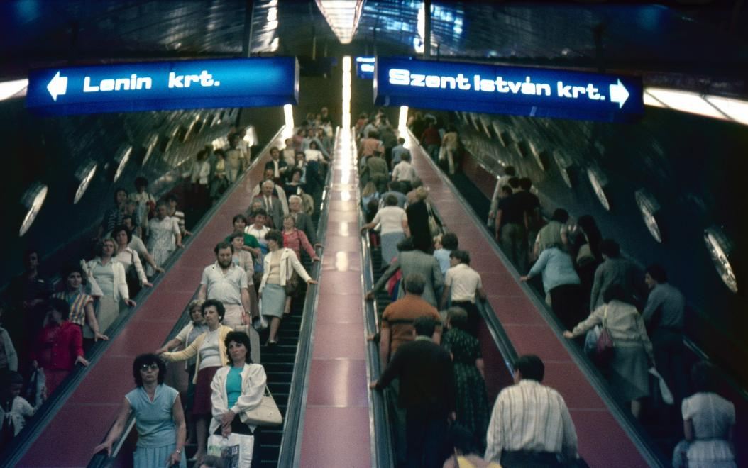 A Nyugati pályaudvar metróállomás mozgólépcsője, 1984