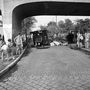 Az Egressy és Mexikói út találkozásáná, a vasúti átjáró alatt történt 1954-ben.