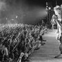 Az Omega a jubileumi rockfesztiválon 1983-ban, az előtérben Mecky, azaz Kóbor János