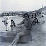 Az óbudai Duna-fürdő híres volt homokos strandjáról (1932)