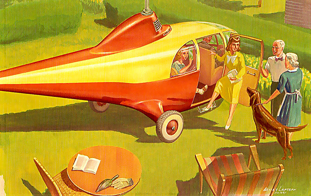 A 20-30-as években azt képzelték, hogy mindenhova repülővel járunk majd.