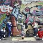 Graffitisek és break-táncosok 1984-ben.


