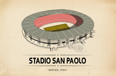 Ez pedig a népolyi Stadio San Paolo stadion. 
