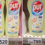 Az Auchanban a balzsamos Purral volt gond, ott 577 forintba kerül literenként a kisebb kiszerelés, de ha nagyot vásárol azért mert azt hiszi úgy olcsóbban jön ki a literenként ár, akkor téved, úgy 592 forintba kerül egy liter.