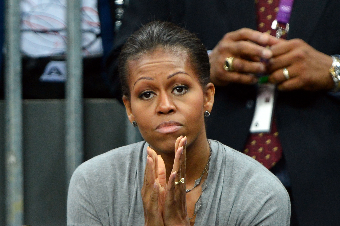 Michelle Obama így köszönti az USA olimpiai csapatát Londonban.