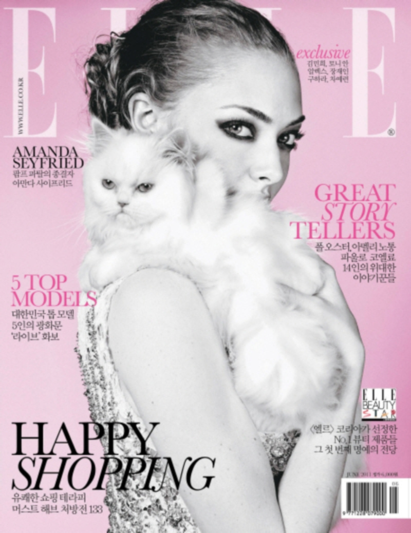 A még csak januárban befutott cica az Elle borítóján.