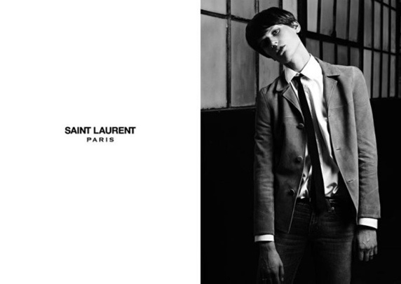 Saskia de Brauw a Saint Laurent Paris férfi vonalának arcaként.