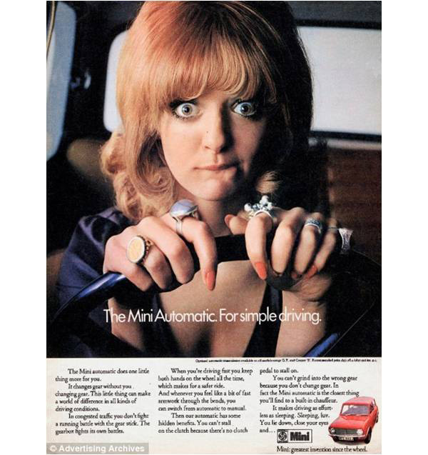 A Total 1970-es müzli reklámjából az a következtetés vonható le, hogy az ablakot pucoló nőnek a termékben található életerőre van szüksége, ahhoz fizikai munkát tudjon végezni, miközben ügyel a súlyára is.