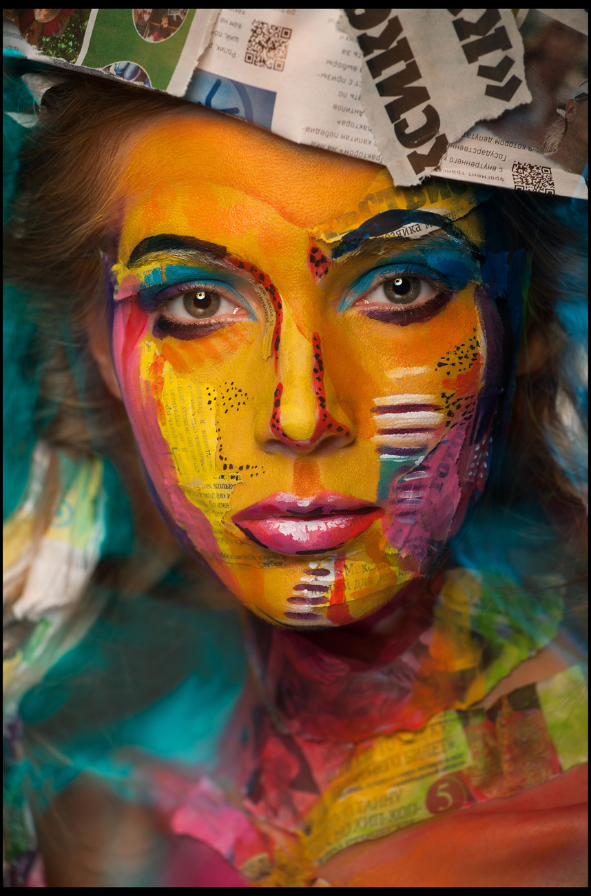  Alexander Khoklov fotós és Valeriya Kutsan sminkmester közös projectje ’Art of Face’ néven fut.