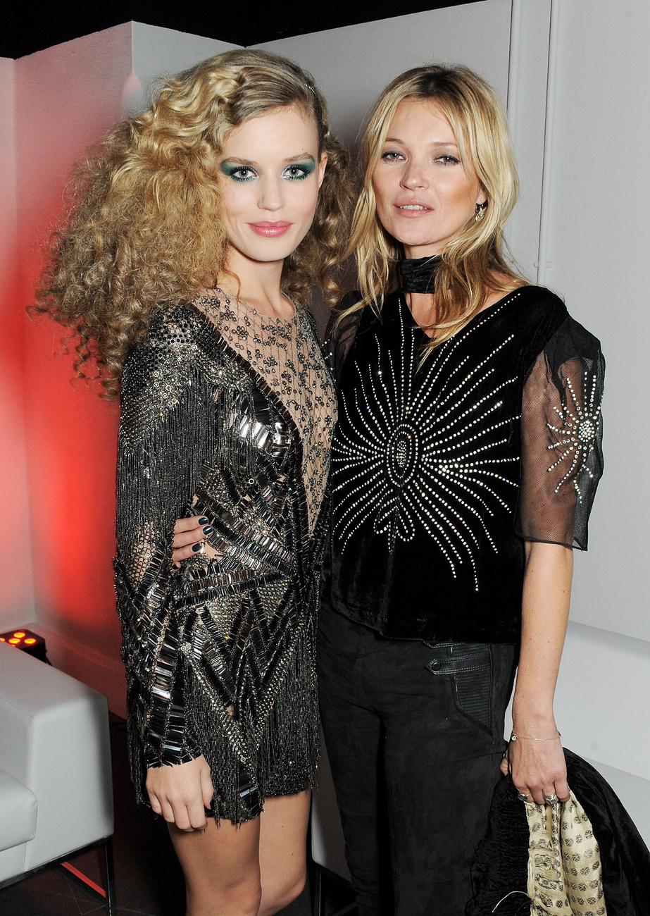 Mick Jagger lányával, a szintén modell Georgia May Jaggerrel a Rimmel év végi partiján 2013-ban.