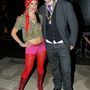 A tervező, Esther Nash és a színész Keith Collins a Royalton 2013-es Halloween buliján New Yorkban.
