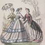 Ilyen kényelmetlen ruhákban jártak a nők sétálni 1864-ben.