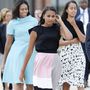 A First Lady és lányai, Sasha és Malia Obama ilyen csinos ruhákban találkoztak a pápával.
