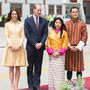 Ötödik nap, április 14.: a hercegi pár leszállt a bhutáni Paro reptéren, ahol rögtön a helyi királyi pár, Wangchuck és a First Lady, Jetsun Pema köszöntötte őket.  