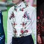 Hímzések és minták a Gucci 2017-es tavaszi-nyári férfikollekciójából.